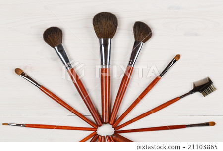 Makeup brushes set for professional on white 21103865