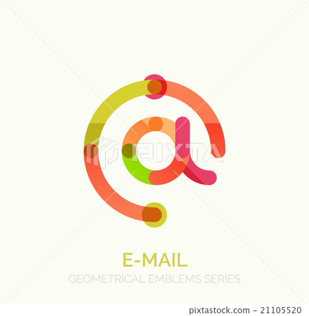 Vector email business symbol, or at sign logo - Stock Illustration ...