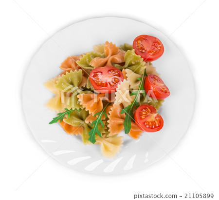 Pasta penne rigate with tomato. 21105899