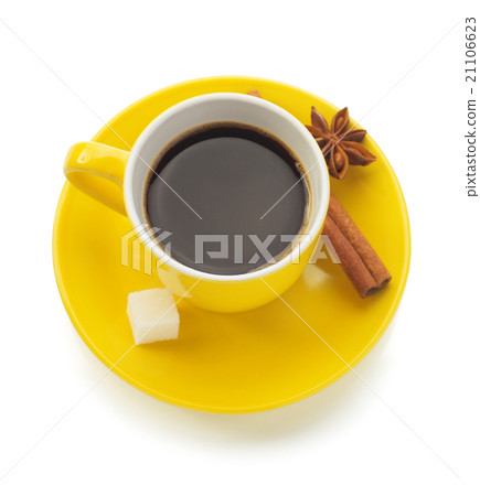 cup of coffee on white 21106623