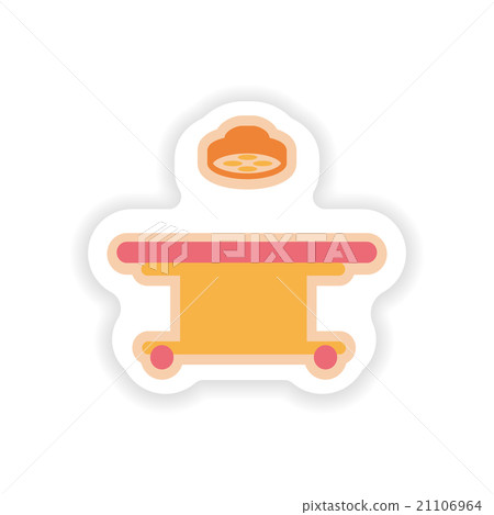 paper sticker on white background 21106964