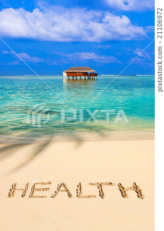 Word Health on beach 21106972