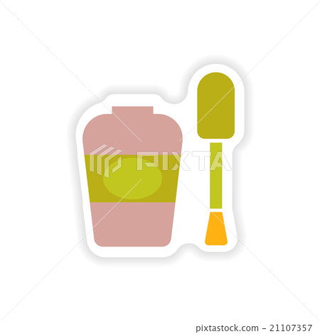 stylish paper sticker on white background nail stylish paper sticker on white background nail 21107357