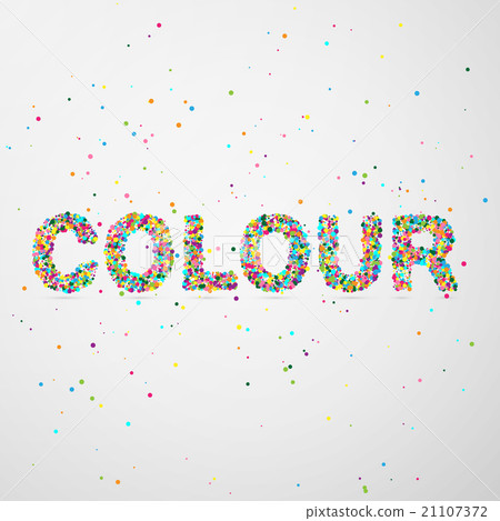 color word consisting of colored particles color word consisting of colored particles 21107372