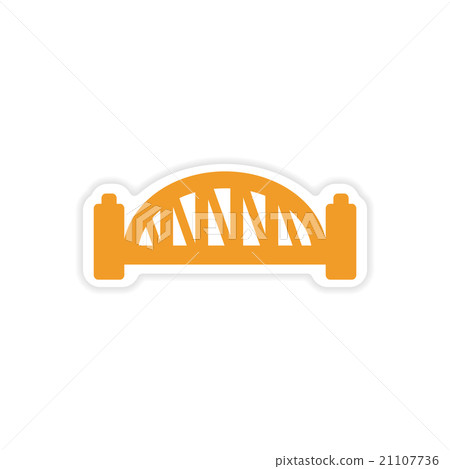 paper sticker Australian bridge on white-插圖素材 [21107736] - PIXTA圖庫