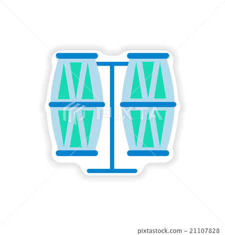 stylish paper sticker on white background stylish paper sticker on white background 21107828