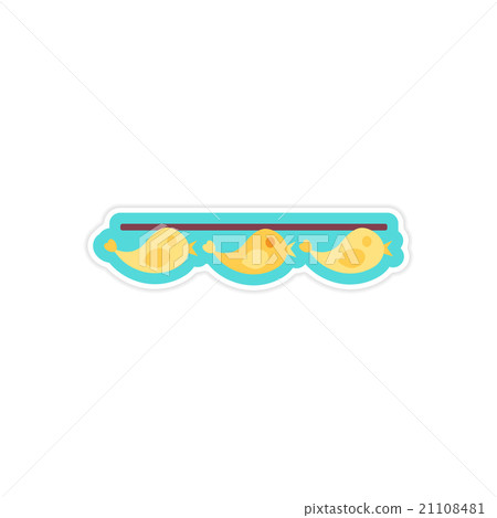 stylish paper sticker on white background garland stylish paper sticker on white background garland 21108481