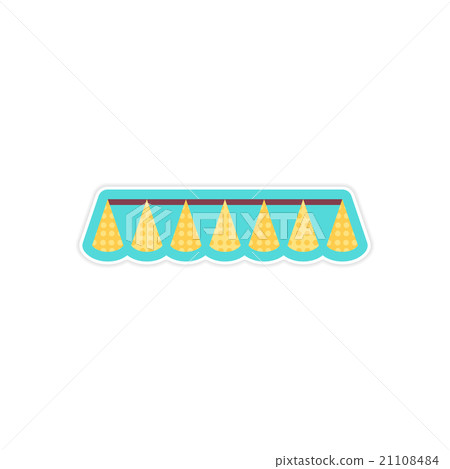 stylish paper sticker on white background festive stylish paper sticker on white background festive 21108484