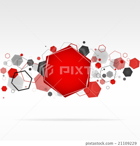 Abstract geometric hexagon background. Vector 21109229