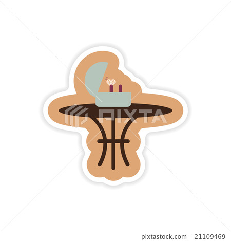 paper sticker on white background Ring in box paper sticker on white background Ring in box 21109469