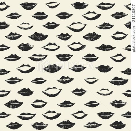 Lips seamless pattern. 21110807