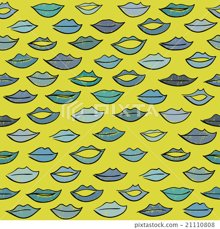 Stock Illustration: Kiss pattern.