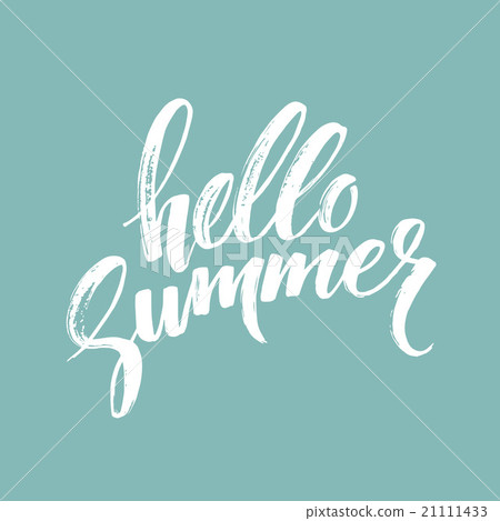Brush lettering composition.Phrase Hello Summer 21111433