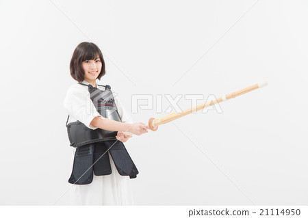 A woman who plays kendo A woman who plays kendo 21114950