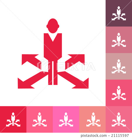 flat icon people arrow business theme 21115597