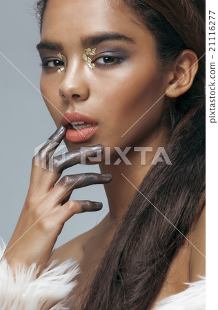 young beauty african american mulatto woman with young beauty african american mulatto woman with 21116277