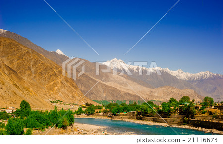 Himalayan landscape in Himalayas Mountain with riv 21116673