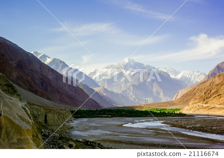 Himalayan landscape in Himalayas Mountain with riv 21116674