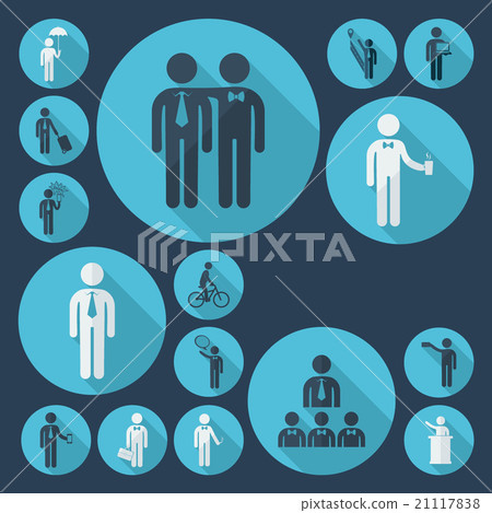 assembly of people silhouettes stick figure 21117838