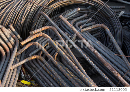 Steel rods or bars used to reinforce concrete. Steel rods or bars used to reinforce concrete. 21118003
