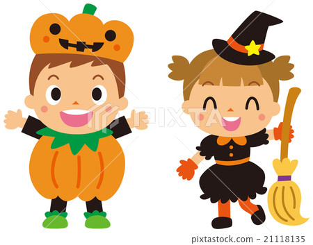 Children making Halloween costumes - Stock Illustration [21118135] - PIXTA