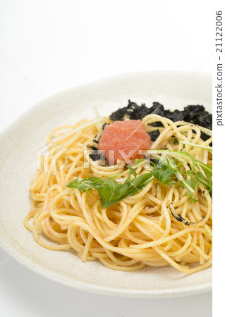 食物意粉日式Mentaiko麵食日本折衷白色後面 21122006