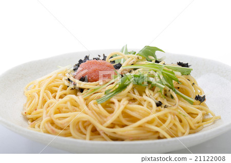 食物意粉日式Mentaiko麵食日本折衷白色後面 21122008