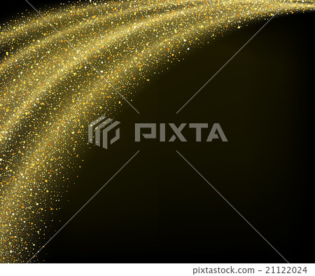 Abstract vector gold glitter star wave background - Stock Illustration ...