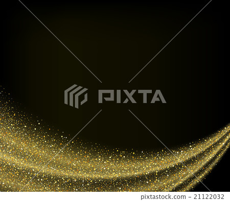 Abstract vector gold glitter star wave background - Stock Illustration ...
