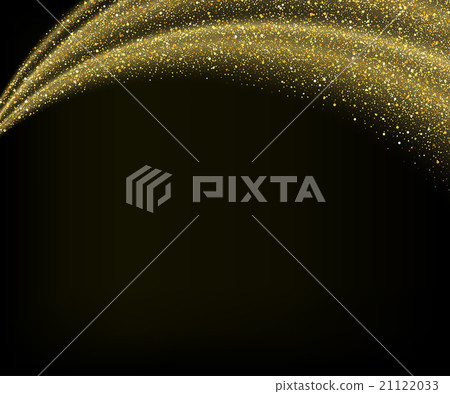 Abstract vector gold glitter star wave background - Stock Illustration ...