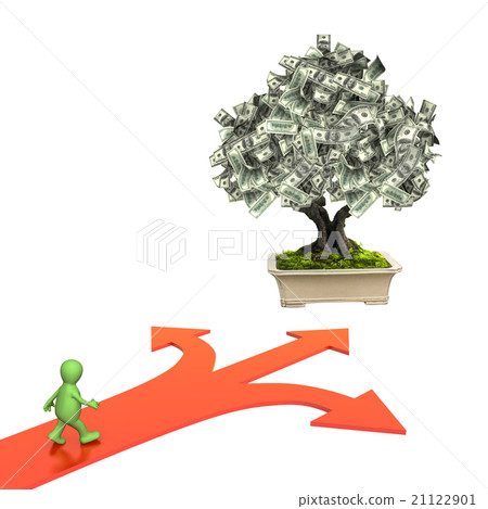Money tree with dollar banknotes 21122901