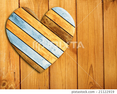 Wooden heart on old wood wall Wooden heart on old wood wall 21122919
