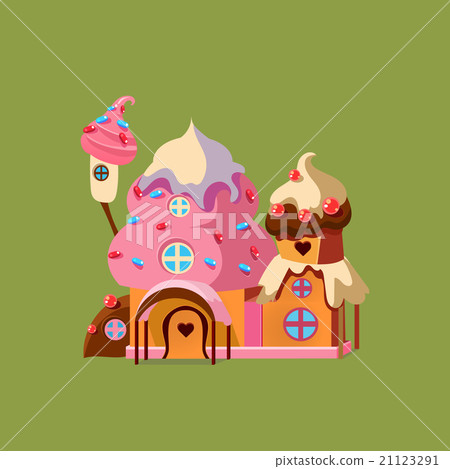 Fantasy Candy House. Vector Illustartion Fantasy Candy House. Vector Illustartion 21123291