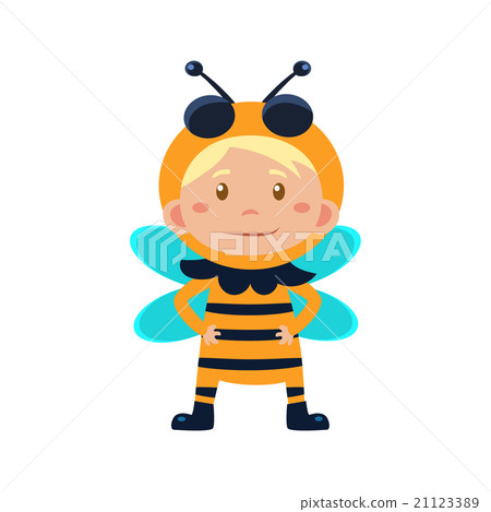 Child Wearing Costume of Bee. Vector Illustration Child Wearing Costume of Bee. Vector Illustration 21123389