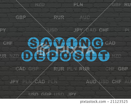 Money concept: Saving Deposit on wall background 21123525