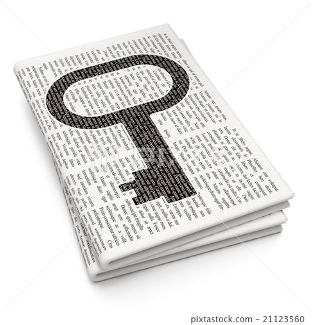 Safety concept: Key on Newspaper background Safety concept: Key on Newspaper background 21123560