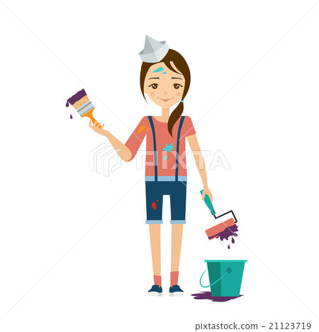 Painter Vector Illustration. Painter Vector Illustration. 21123719