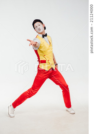 funny mime isolated on white background 21124000
