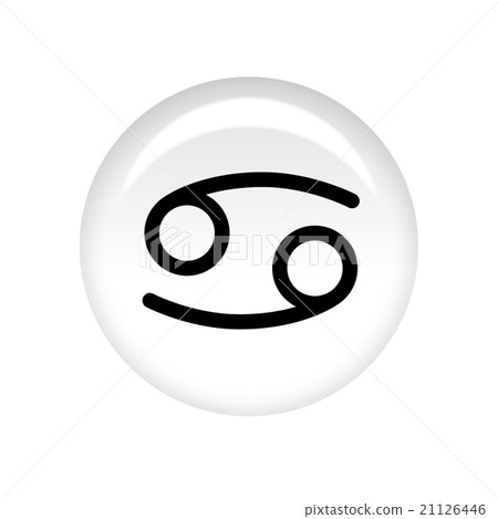 星座圖標按鈕，癌症的插圖 21126446