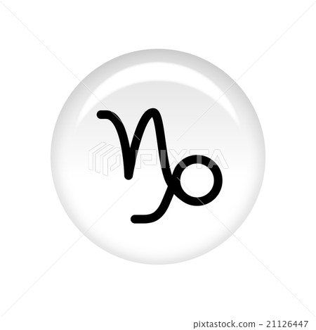Illustration of constellation icon button, Capricorn 21126447