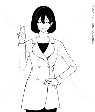 A woman to play a piece / coat 21128470