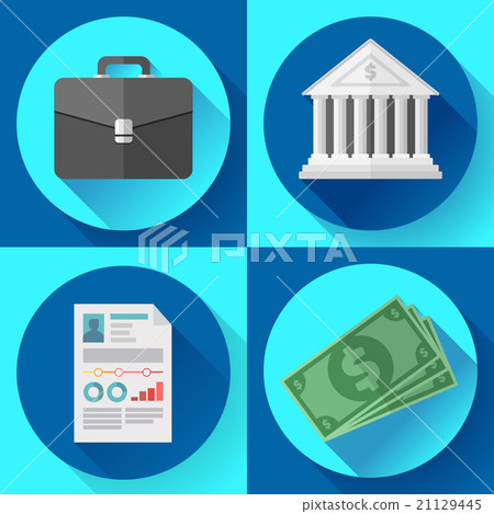 Business icons and general office vector set 21129445