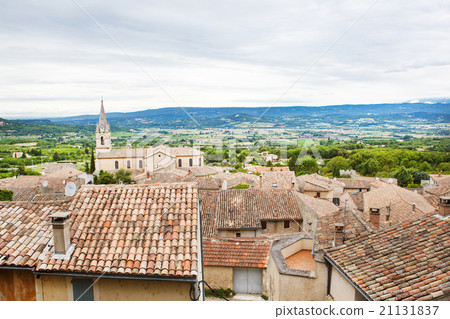 View on Provence village roof and landscape. View on Provence village roof and landscape. 21131837