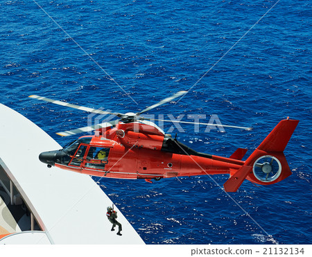 lifeguard descend from helicopter 21132134