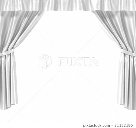white curtain isolated on white. 21132190