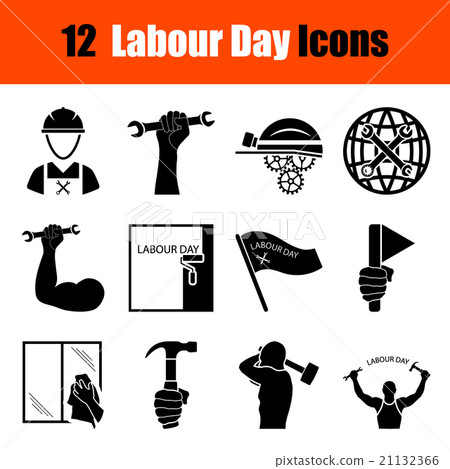 Set of Labour Day icons Set of Labour Day icons 21132366