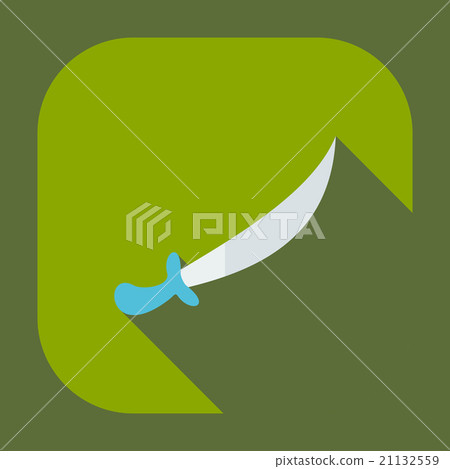Flat modern design with shadow icons sword 21132559