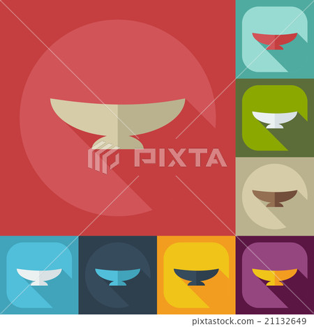 Flat modern design with shadow icons plate - Stock Illustration ...