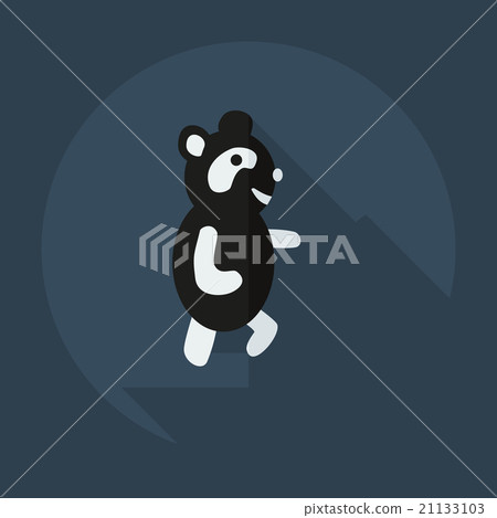Flat modern design with shadow icons panda athlete 21133103