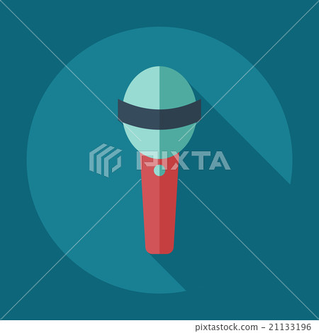 Flat modern design with shadow icons microphone - Stock Illustration ...